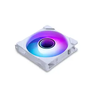 Phanteks M25-120 Gen2 Reversed Blade, 120mm ARGB High Performance Cooling Fans, Daisy-chain Unified Fan Frame, Infinity Mirror hub, single cable connection, White