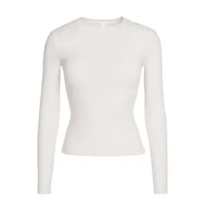 COTTON JERSEY LONG SLEEVE T-SHIRT | MARBLE