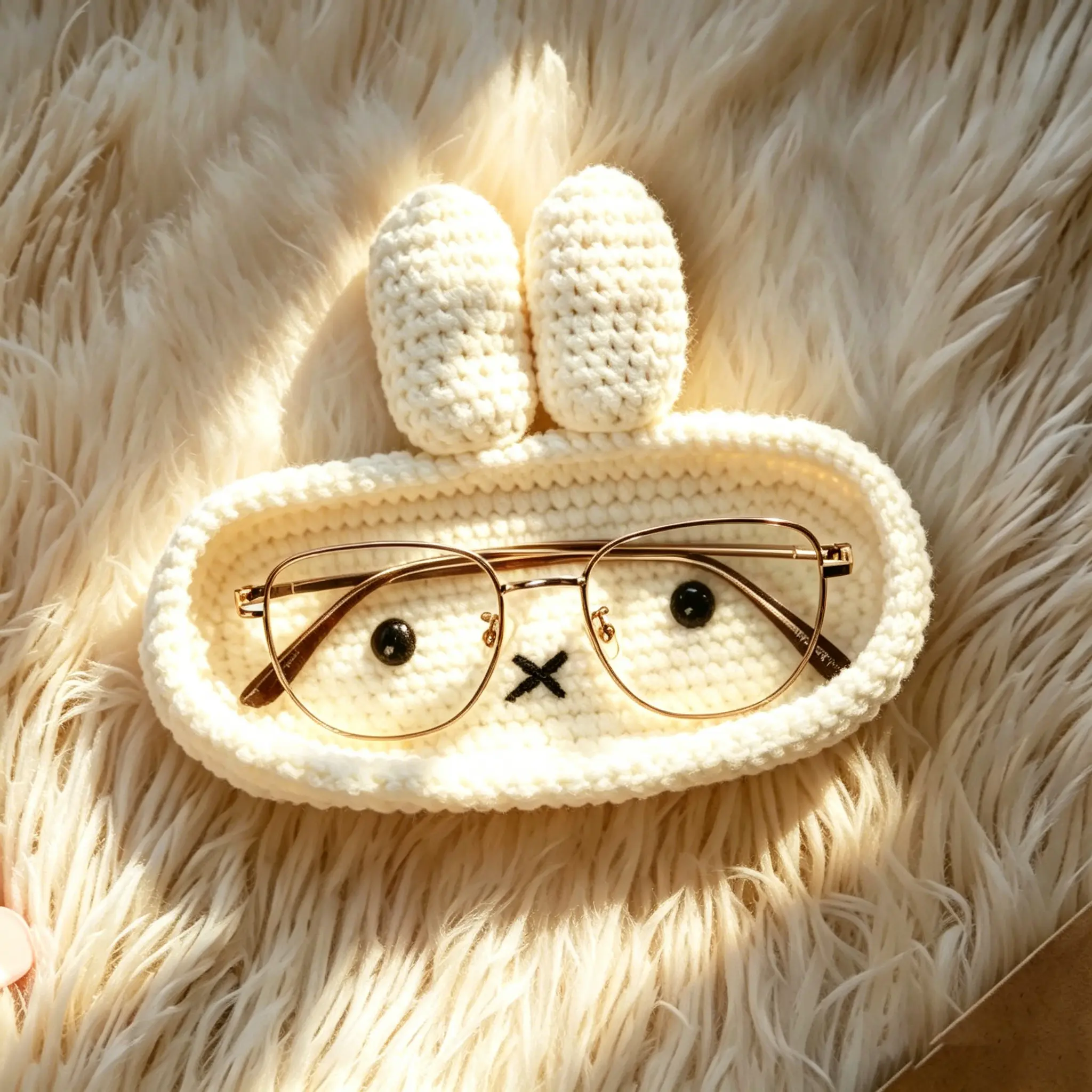 Bunny Eyeglass Stand and Holder Tray, Bear Kit Lambie Styles, Cute