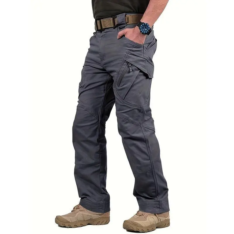 Adult Waterproof Tactical Work Pants - Full-Length Solid Construction, Multi-Pocket, Sweat-Proof, Wear-Resistant Professional Outdoor Adventure Bottoms, Long Pants, Solid Cut, High-Performance, S