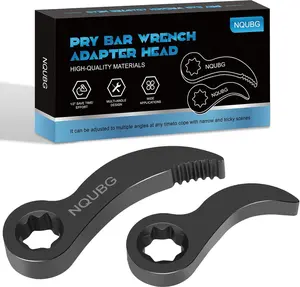 2 PCS Pry Bar Wrench Adapter – 1/2" Drive Ratchet Pry Bar Attachment for Half Shaft Removal Tool & Automotive Repair, Heavy Duty Adapter