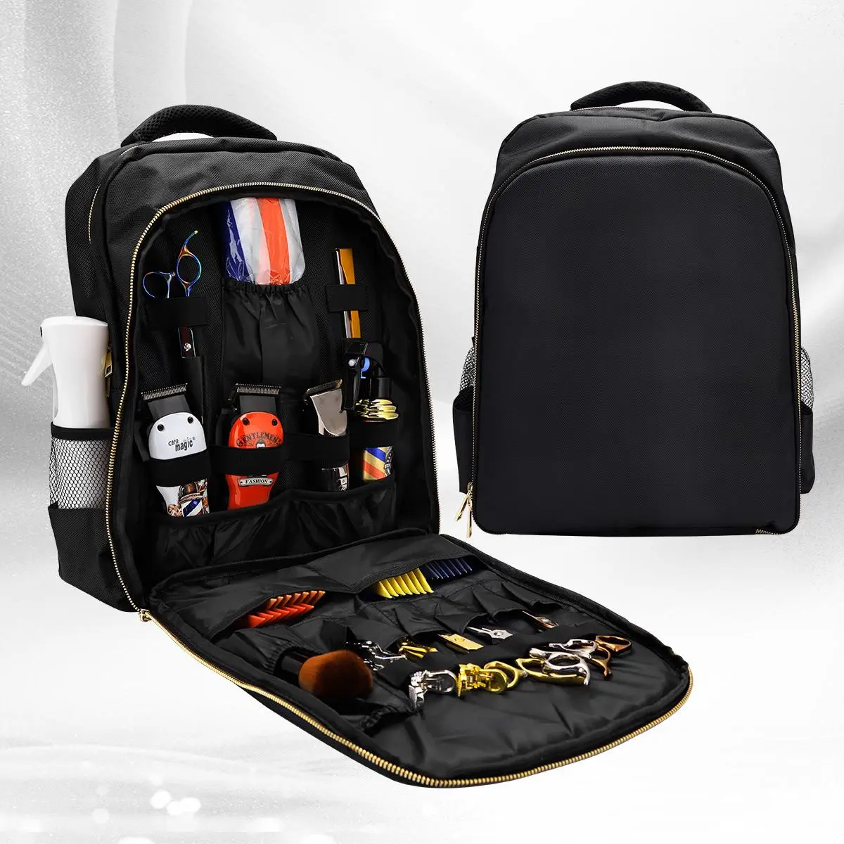 Barber Supplies Organizer Carrying Backpack - Practical, Multifunctional Portable Travel Bag with Adjustable Strap, Compartmentalized for Clippers & Hairstylist Tool Essentials