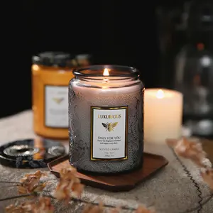 Creative Home Fragrance in a Relief Glass Cup