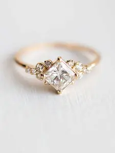 Elegant Artificial Zircon Ring, Fashion Jewelry for Party, Daily Clothing Decor, Trendy All-match & Exquisite Jewelry for Birthday Gift, Elegant Everyday Ring, Cubic Zirconia Ring