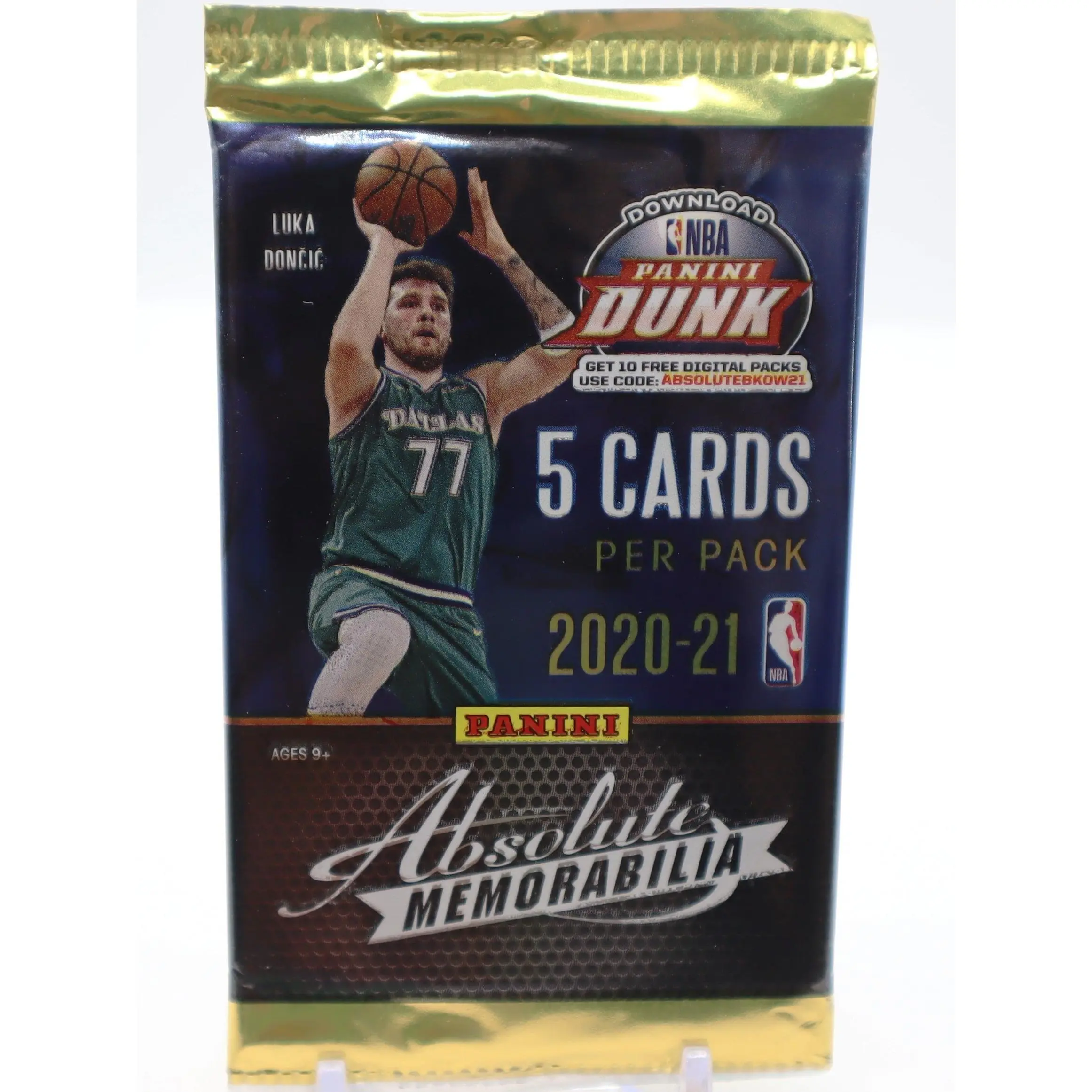 2020-21 Panini Absolute Memorabilia Sports Trading Card Basketball Retail Pack (5 Cards), Sports Card Packs