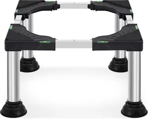 Height 11"-12" Mini Fridge Stand Heavy Duty Washer and Dryer Stand Pedestal for 19-27 Inch Appliance Washing Machine Stand Base Laundry Pedestal Universal Platform with 4