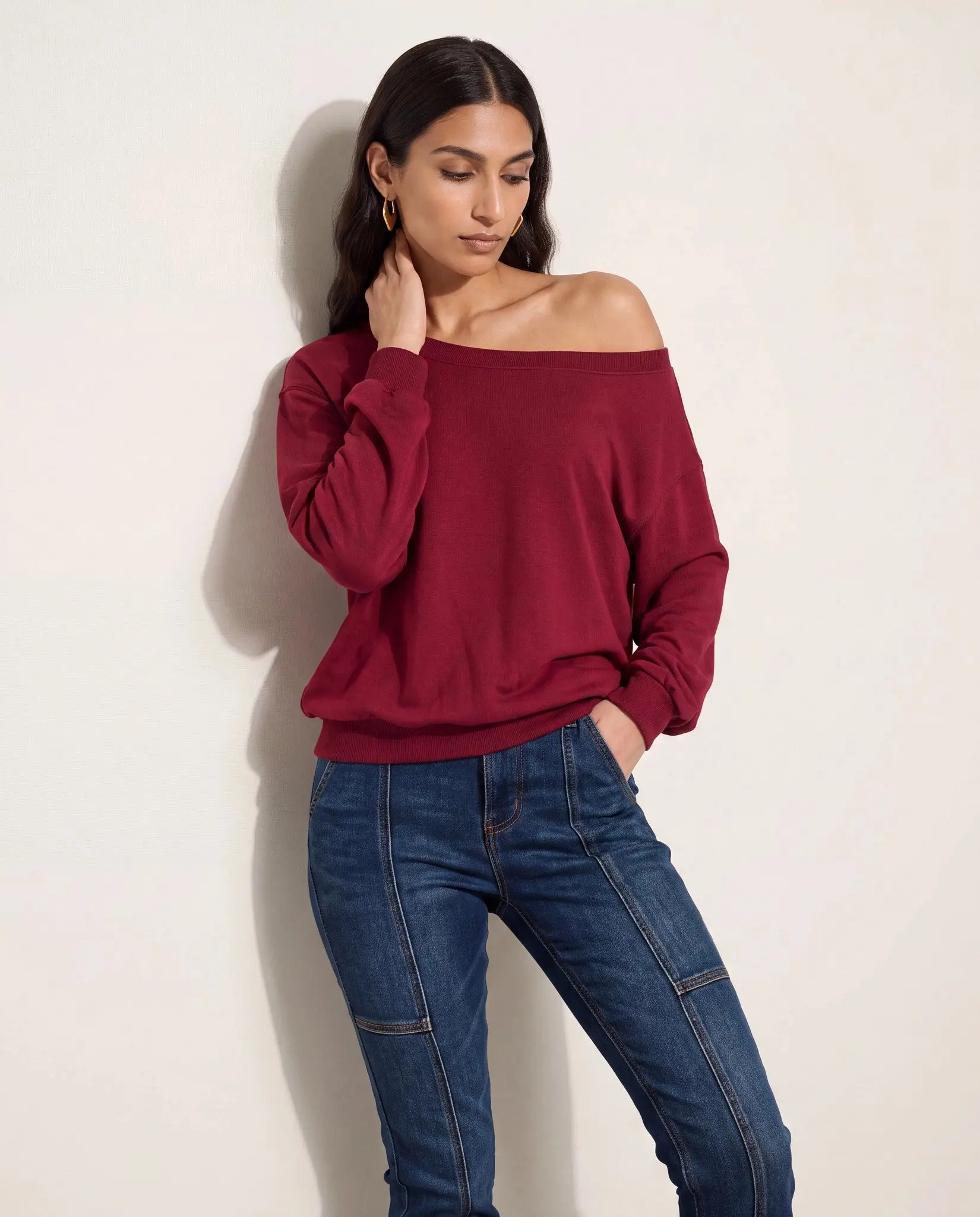 Brooksville One Shoulder Sweatshirt