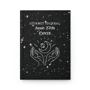 Cosmic Journey Journal for Cancer, Astrology Notebook, Zodical Gifts, Celestial Diary, Birthday Journal, Space-inspired Note