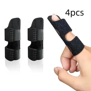 4-Piece Finger Stabilizer Set, Finger Straightener Brace, Supports Sprains, Bruises, Swelling, Arthritis, or Tendonitis Relief