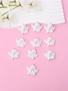 10 Pack Simple Angel Charms, Ideal for DIY Jewelry Making, Perfect for Earrings, Necklaces, Bracelets, Keychains, Daily Accessories