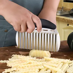 Potato Slicer, Wave Potato Cutter, Household Vegetable Cutting Tool, Exquisite Stripe and Dice Block Cutting Tool, 4 Seasons Available