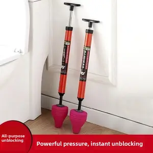 Professional Air Pressure Toilet Unclogger - No Plumber Needed! Heavy Duty Drain Clog Remover for Clogged Toilets, Sinks, & Sewers