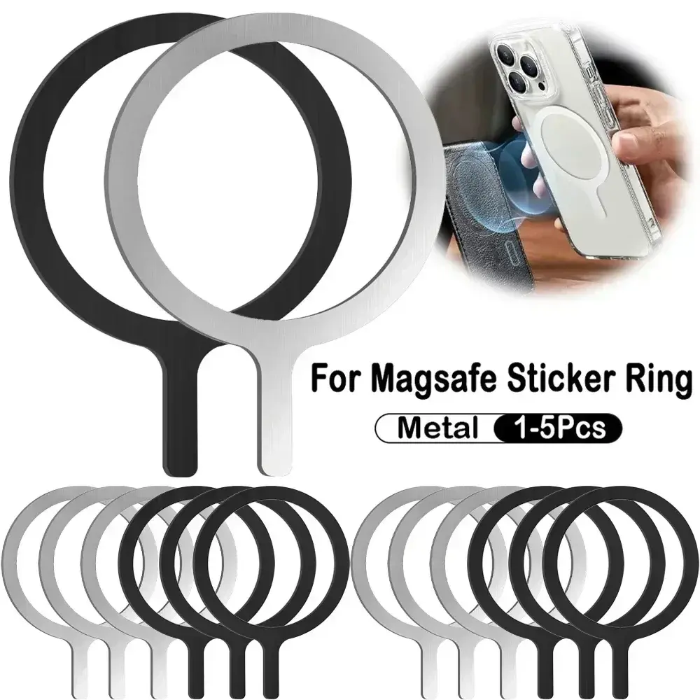 Universal Magnet Sticker Magnetic Adapter Ring Suitable for Magsafe IPhone Wireless Charging Cellphone Round Metal Plate Ring No brand