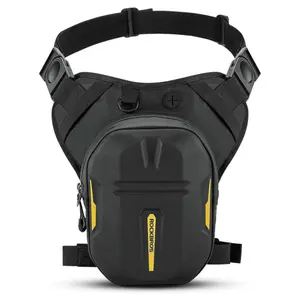 ROCKBROS Hard Shell Drop Leg Bag Motorcycle Waist Pack Magnetic Motorcycle Tank Bag Thigh Bags for Men Women Muti-functions for Cycling Hiking Running Camping Travel 10L Black