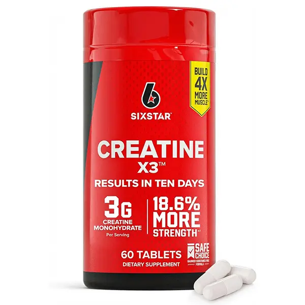 Creatine Pills X3 - Creatine Capsules for Women & Men - Supports Muscle Strength Recovery & Performance - Pre and Post Workout Creatine Supplement - 60 Caplets, 20 Servings