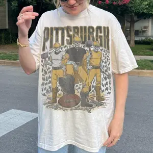 Pittsburgh Football T-Shirt, Vintage Steel City Football Graphic Tee, Old School Game Day Shirt, Steelers Fan Apparel