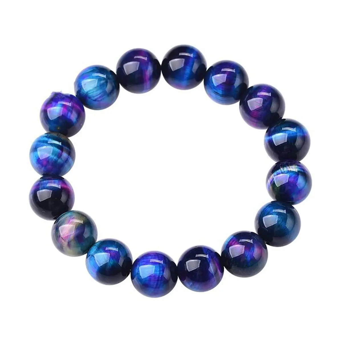 Energy Healing Stone Bracelets for Men & Women, Handmade Chevron Pattern Gemstone with Stretch Fit for Confidence & Courage, Energy Healing Bracelet, Stretch Band, Starry Sky, Natural Crystal Bracelets