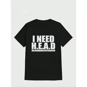 I Need Head Hug Encourangement Casual Digital Print Pure Heavy 100% Cotton T Shirt 1 Pcs 200g 100% Cotton Tee