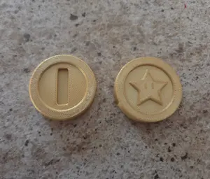 Mario-Inspired Coins — Star Coin & Slotted Coin | 3D Printed Collectible