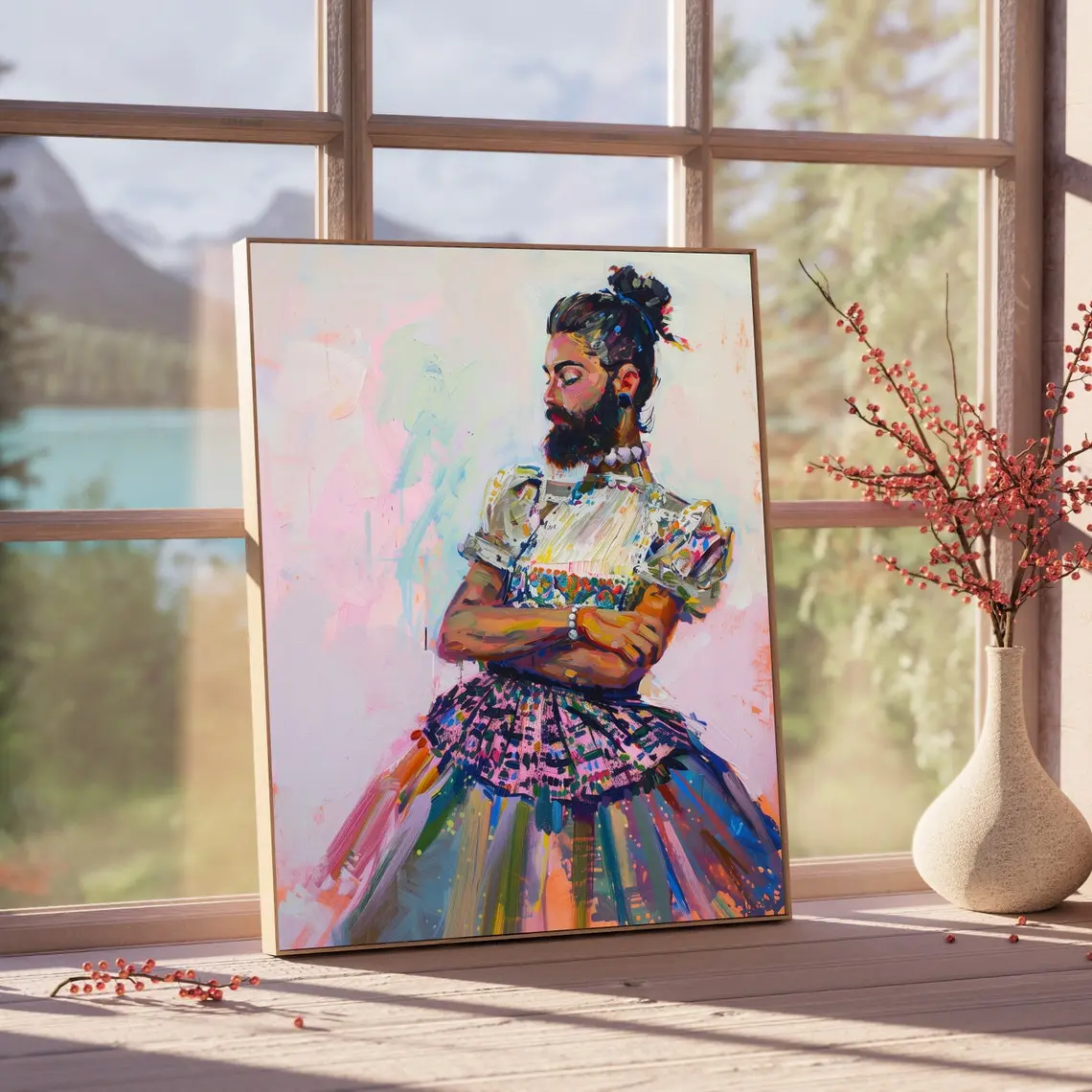 Unframed Poster – Frame Not Included - Nonbinary Queer Art Print | Genderfluid LGBTQ+ Wall Decor | Vibrant Queer Body Positivity Artwork for Home & Office | Trans Pride Poster