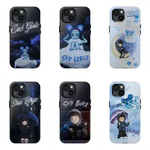 Blue Cartoon Character on Cloud Shockproof Phone Case,For iPhone 17 Pro Max 16 15 14 13 12 11 for Samsung S21 S22 S23 S24 S25 Phone Case|Gift for him and her