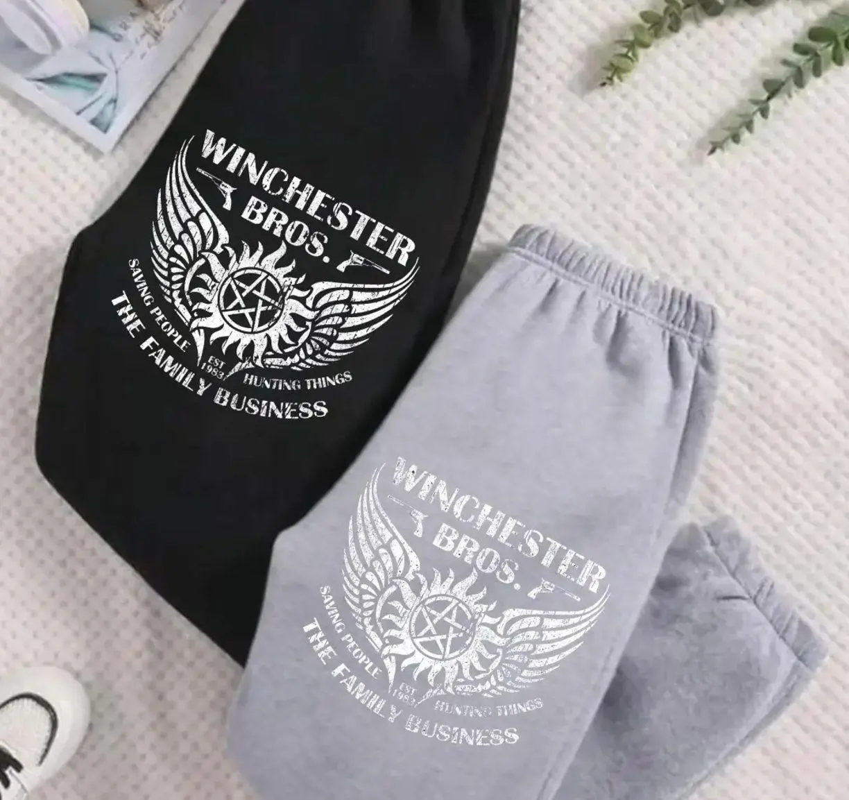 Winchester Brothers Sweatpants, Sam And Dean Supernatural Fan SweatPants, Funny TV Show Sweatpants, Unisex Fandom Gift for Fans