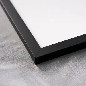 13x18 Black Wood Picture Frame - UV Acrylic, Foam Board Backing, Hanging Hardware