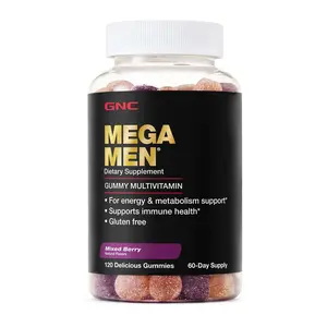 GNC Mega Men Gummy Multivitamin, Mixed Berry, 120 Gummies, Healthcare Supplement GNC Mega Men Gummy Multivitamin, Mixed Berry, 120 Gummies, Healthcare Supplement