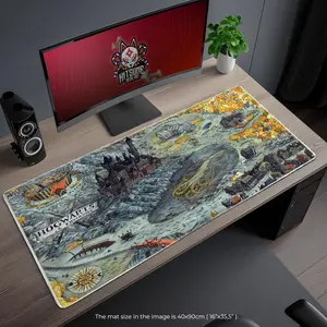 Hogwarts Map Mouse Pad, Wizarding World Desk Mat, Magical Castle Table Mat