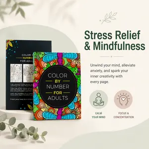 Color By Number For Adults: 75 Beautiful Pictures Designed For Fun, Adult Relaxation & Stress Relief Coloring For Hours On End (includes Flowers, Animals, Mandala, Nature, Landscapes & Much More).summervibes