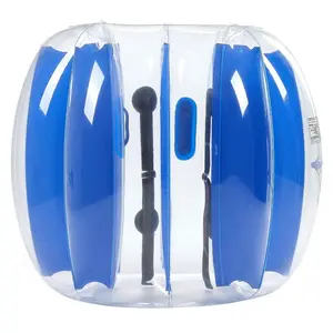 VEVOR Inflatable Bumper Balls 1-Pack, 4FT/1.2M Body Sumo Zorb Ball, Durable Thick PVC Human Hamster Bubble Knocker for Outdoor Sports Team Gaming Play, Bopper Toy for Garden Yard Park, Blue Stripes