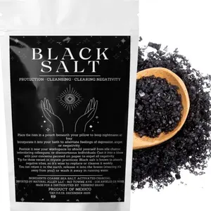 Black Salt for Protection Essential Wiccan & Witchcraft Supplies for Rituals, Spells, and Purification - Premium Sal Negra for Brujeria, Spiritual Cleansing, and Sacred Practices