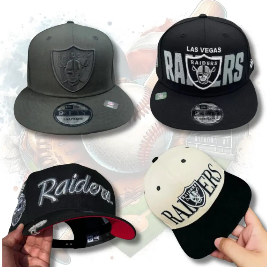 Las Vegas Raiders New Era Snapback Cap – Adjustable NFL Hat with Embroidered Raiders Shield Logo for Men & Women, Limited Edition 2026 Urban Streetwear Gorra premium, moda urbana para hombres y mujeres