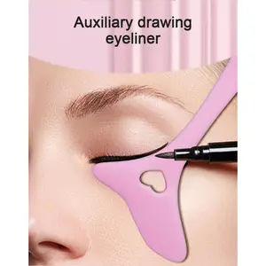 1 Anti Slip Silicone Eyeliner Pen, Multifunctional Silicone Eye Makeup Tool, Eye Black Protective Mask, Eyeliner Guide, Easy To Clean, Reusable, Easy To Draw Perfect Eyeliner Pen, Suitable For Makeup Lovers, Multifunctional And Suitable