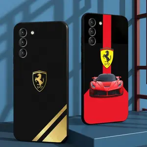 Ferrari cool sports car fashion pattern Phone Case Cover For Samsung Galaxy S26 S25 S24 S23 S22 S21 Plus Ultra Note20 Soft Black