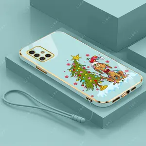 Suitable for [Galaxy A51], new high-end Christmas-themed electroplated phone case, simple and affordable, drop-proof and fingerprint-resistant 995