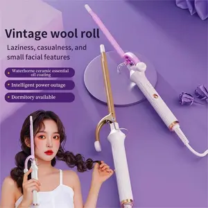 1pc New Us Plug Ultra-Thin 0.35inch Ptc Ceramic Hair Curler, Salon Professional Hair Styling Tool, Efficient Heat Distribution