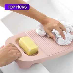 Foldable Washboard, 1 Count Portable Laundry Scrub Board with Holder for Camping & Hiking, Household Clothes Washing Board, Bathroom Supplies#TOP PICKS