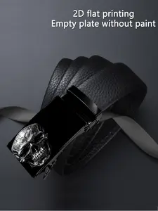 A 2D artistic design featuring elegant patterns and stylish knight motifs, suitable for both business and casual occasions, with an automatic buckle, ideal as a gift for Father's Day and Valentine's Day, Trendy Exquisite Belt