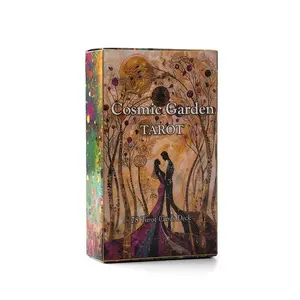 Cosmic Flower Cosmic Garden Tarot Cards Set, Portable Design Divination Deck for Fate Prediction & Spiritual Guidance, Ideal Gift for Ages 14+