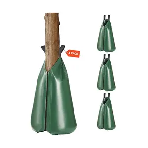 Fathersdaygift VEVOR Tree Watering Bag, 4 Packs 20 Gallons Watering Bags for New Trees, 5-9 Hours Slow Release Refillable Tree Drip Irrigation Bags with Zipper, Durable Tree Watering System for Deep Root Targetingdealsforyoudays
