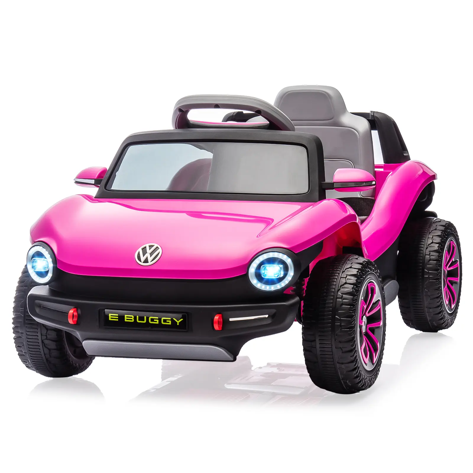 12V Licensed Volkswagen Beetle Unisex Rechargeable Battery-Powered Kids' Ride-On 4 Wheeler, 4.5Ah Battery, Remote Control, LED Lights, Built-In Audio, USB, Certified Safe Materials, Ideal for Birthdays (3-4 Years)