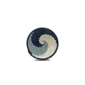 Small Silver Blue Unity Round Basket