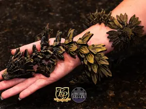 Sunflower Dragon: With optional Dragon Egg Poseable 3D Artistry for Fantasy Enthusiasts Decor Ornaments