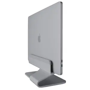212 MAIN Floating mTower Vertical Laptop Stand - 1-Piece, Aluminum, Compact, Cooling, Space Grey Office Furniture, One Piece