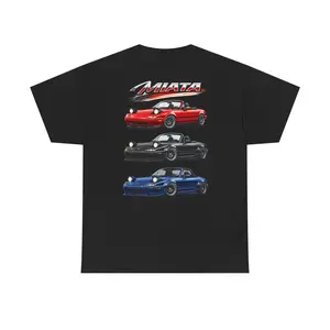 Miata Three Cars Tee | Mazda Miata Roadster Illustration T-Shirt