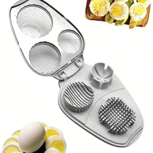 Heavy-Duty Manual Egg Slicer, Crusher, And Chopper - Multi-Functional Egg Cutter Tool With Circular Blade For Precise Egg, Easy-Clean Kitchen Gadget For Omelets, Salad, Breakfast - Ideal For Home & Commercial Kitchens, Meal Prep Accessory, Sturdy Build