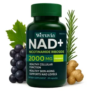 NAD Supplement 2000mg - 60 Capsules. Real NAD and resveratrol, NMN alternative to liposomal NAD+, suitable for men and women, supports cellular health, endurance, and healthy aging - Super-potent capsules.