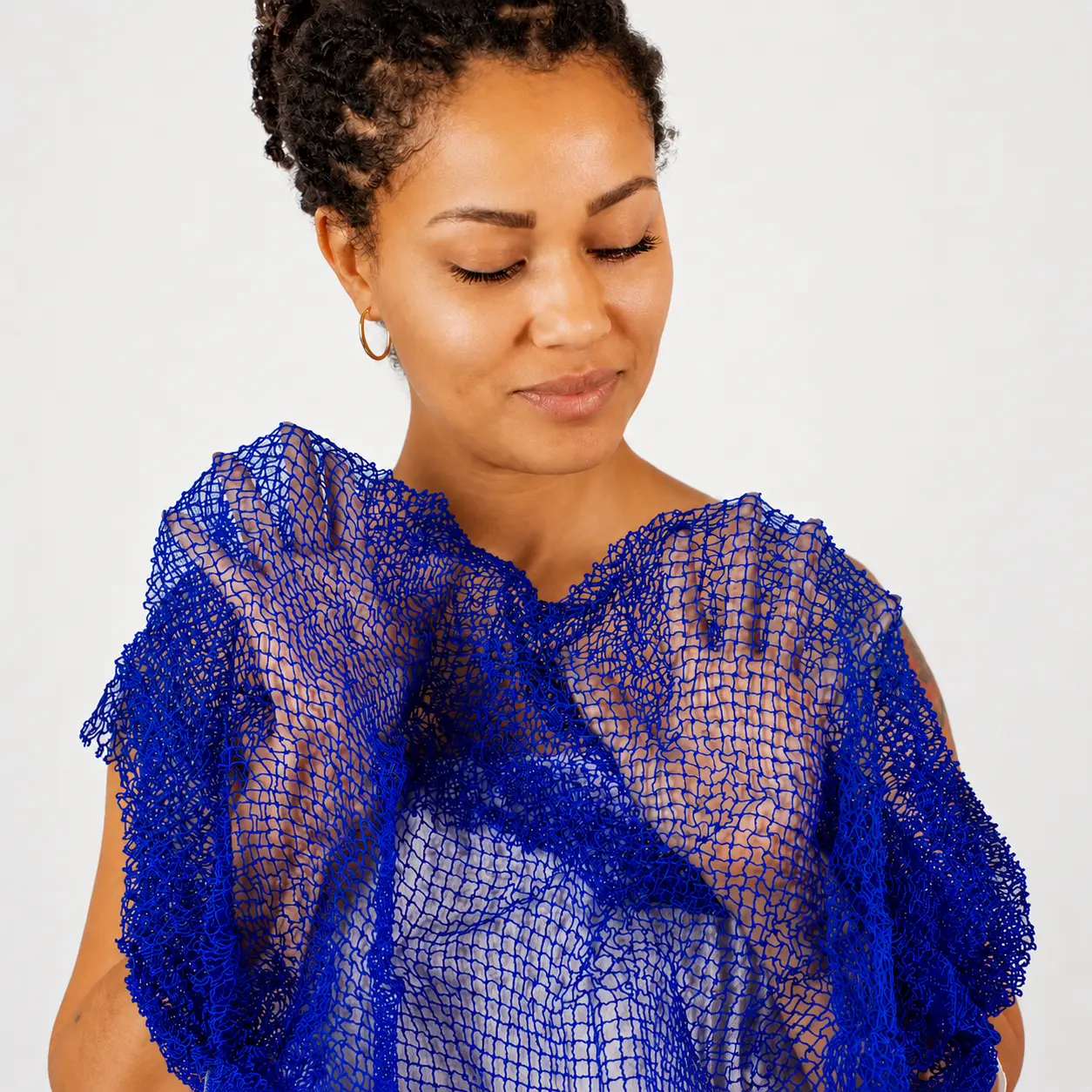 Authentic Nigerian African Net Bath Sponge - Unscented Adult Exfoliating Back Washcloth, Deep Scrubbing Firm Texture Body Scrubber, Waterproof Hypoallergenic Nylon, Long Flexible Bathing Accessory for Smoother Skin