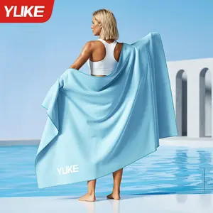 Quick Dry Swim Towel Microfiber Absorbent Pool Beach Towel Lightweight 3 Sizes  for Gym Travel